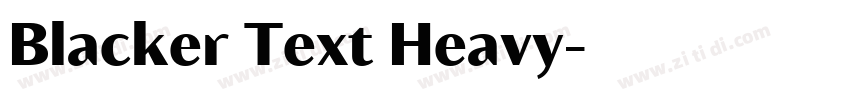 Blacker Text Heavy字体转换